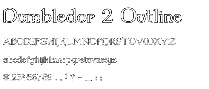 Dumbledor 2 Outline font
